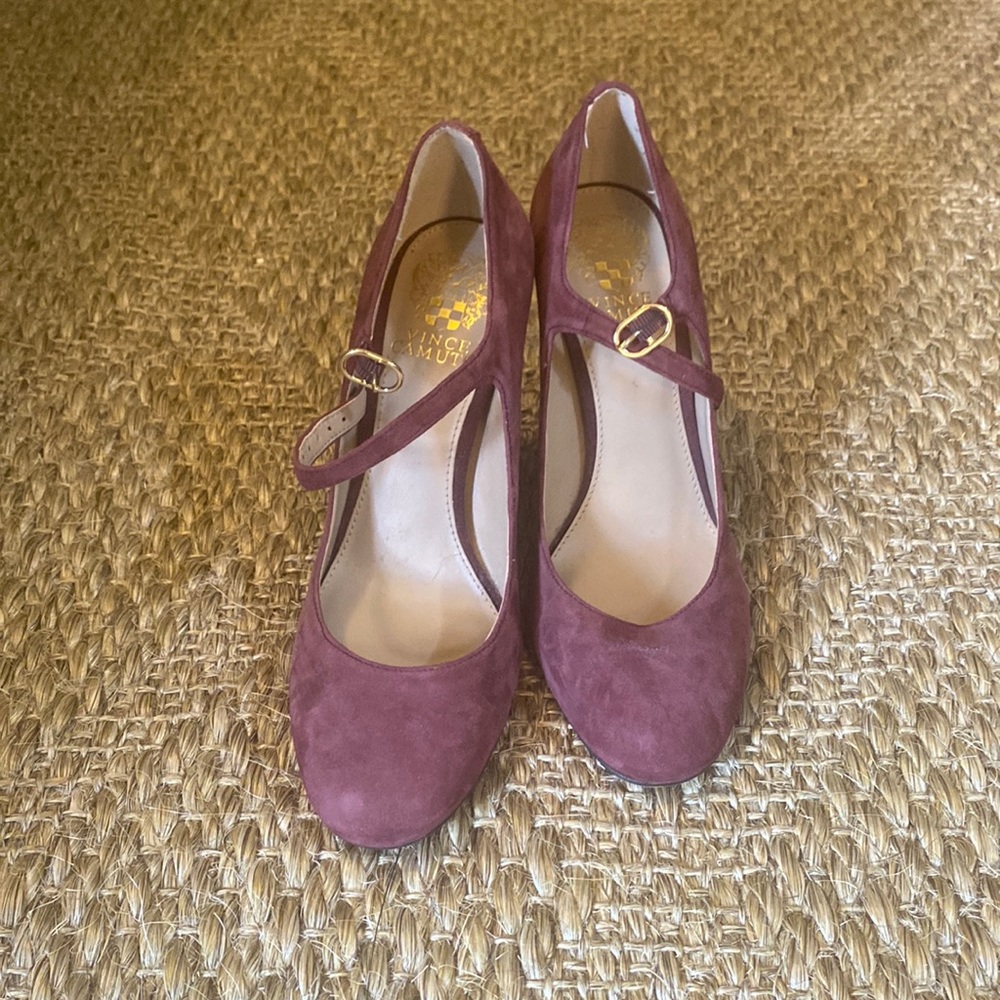Purple Suede Mary Janes